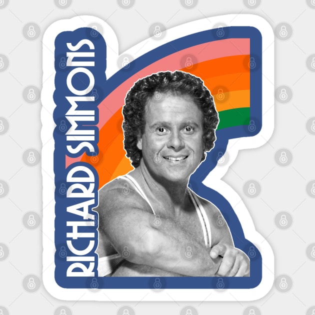 Richard Simmons Retro Style FanArt Design Sticker by darklordpug